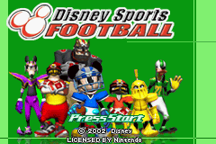 Disney Sports - Football Title Screen